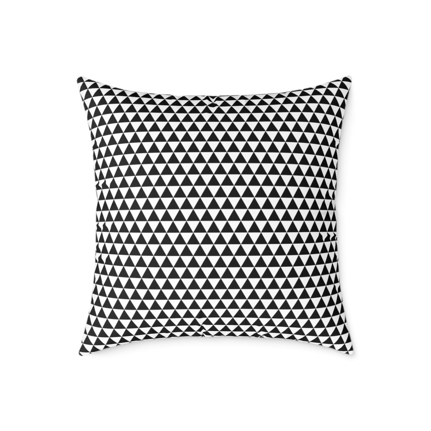 Black Triangle Christmas Decorative Pillow | Double‑Sided Poly Canvas Cushion, Vibrant Holiday Décor, 5 Sizes