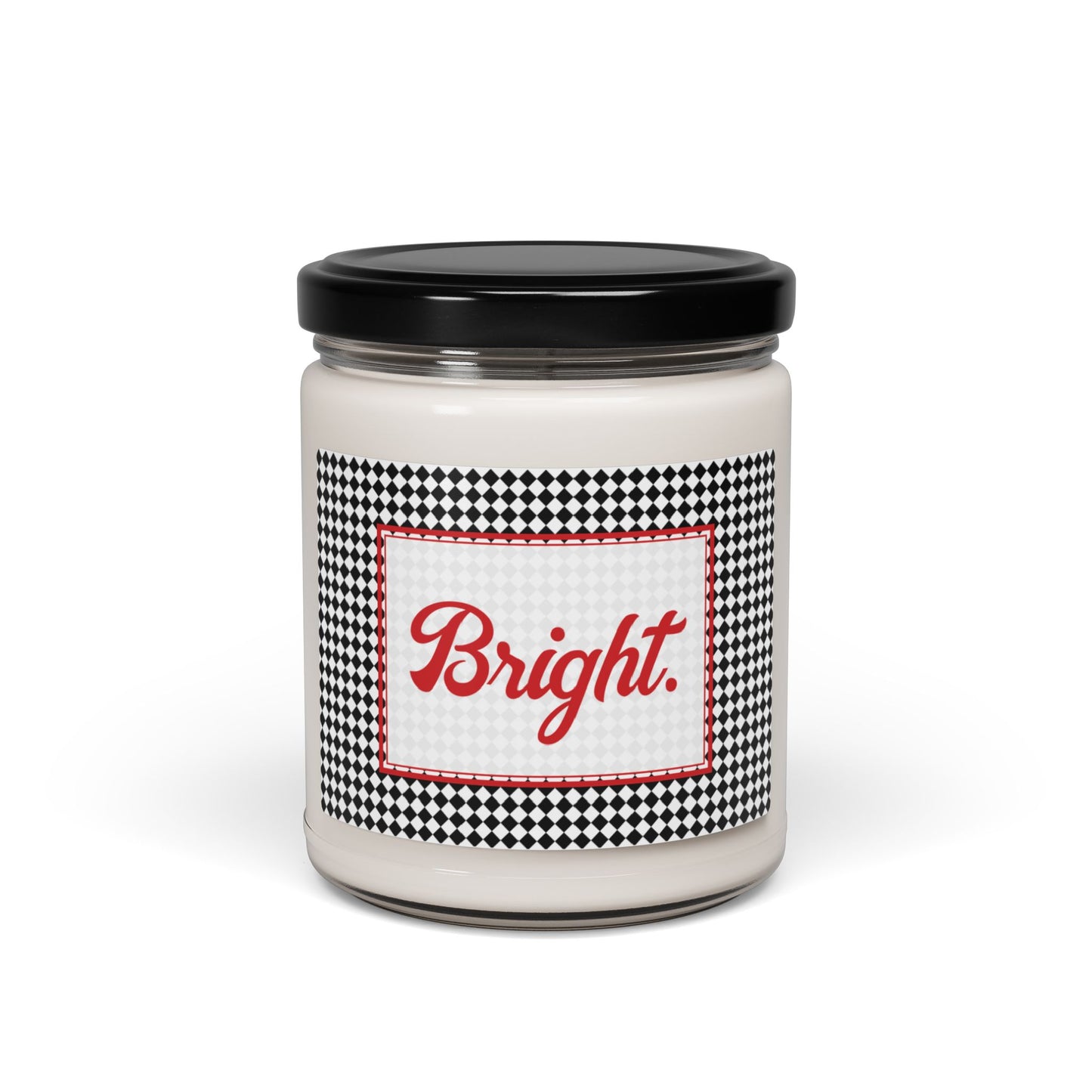 Bright- Black Argyle Scented Soy Candle, 9oz