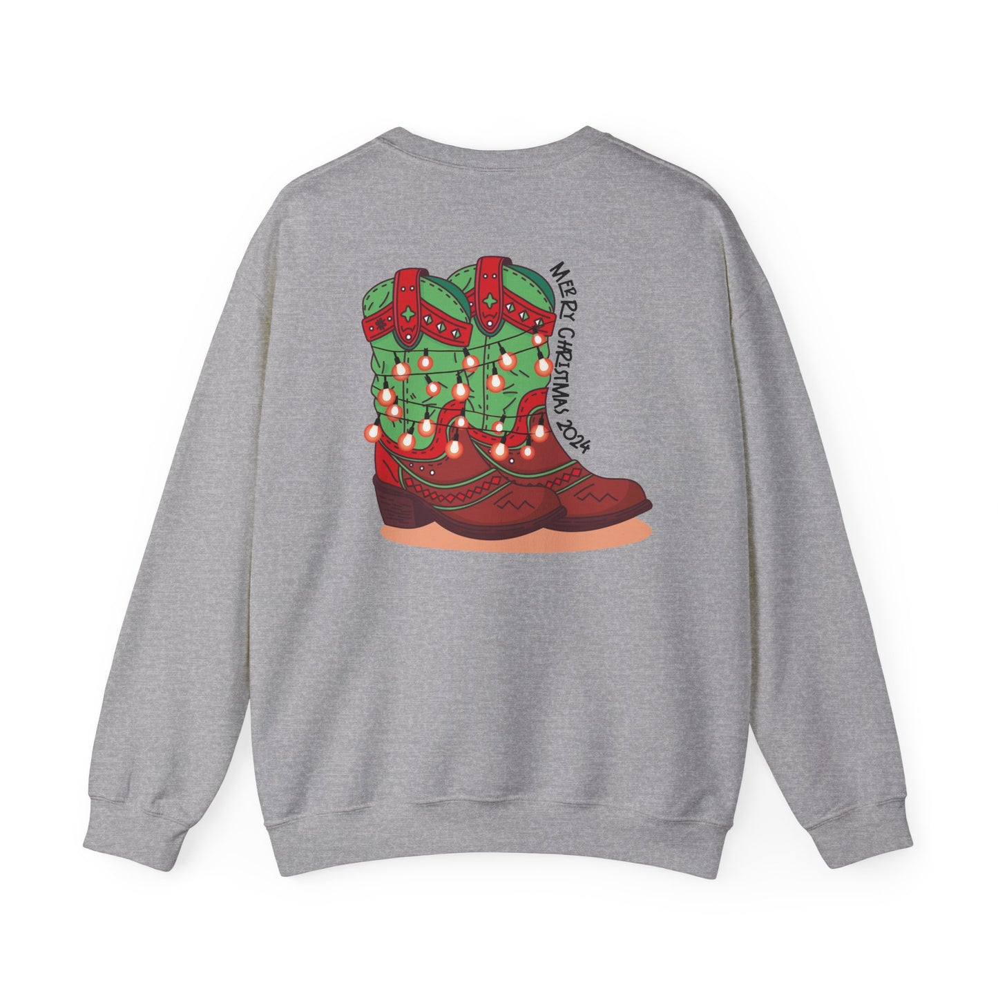 Rudolph- Christmas Cowboy Boots Unisex Heavy Blend™ Crewneck Sweatshirt