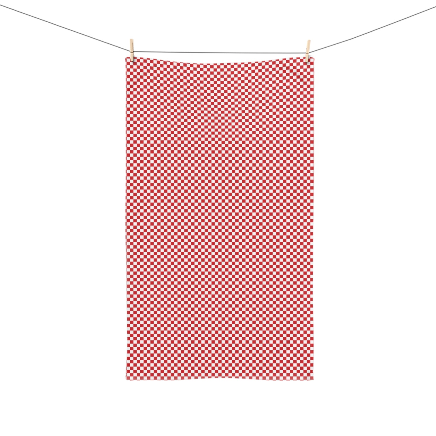 Red Checkered Hand Towel