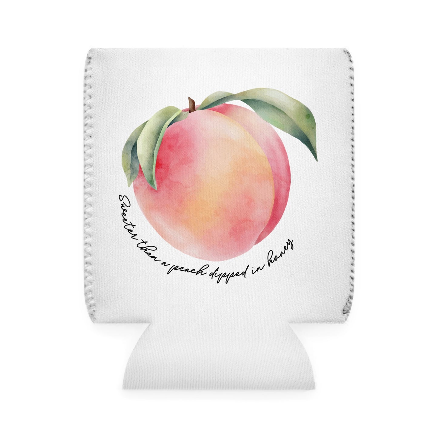 Sweeter Than A Peach In Honey Valentines Texas State Cut-Out Personalize Custom Name Can Cooler Sleeve