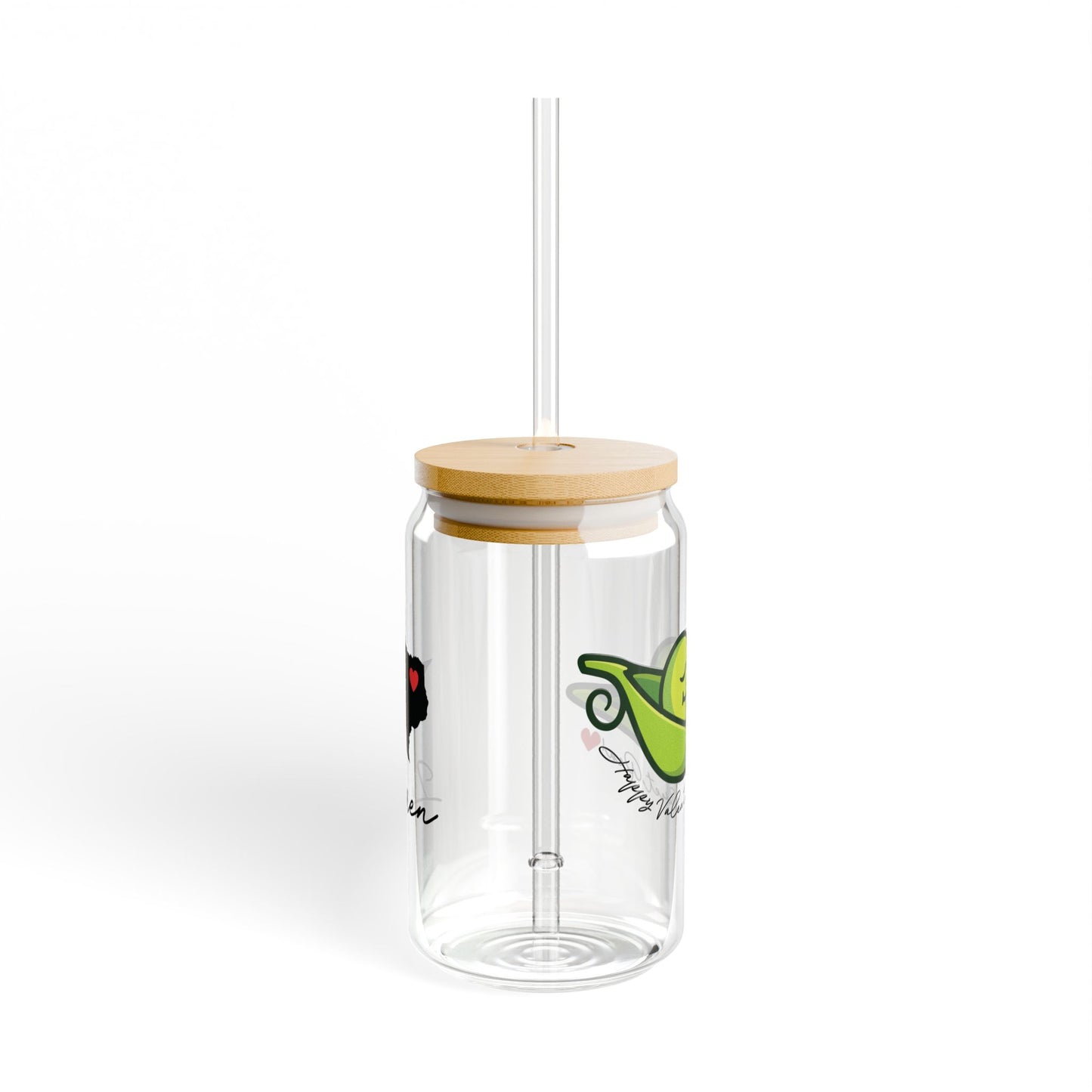 Sweet Pea Texas State Cut-Out Valentines Personalizable Custom Name Sipper Glass, 16oz