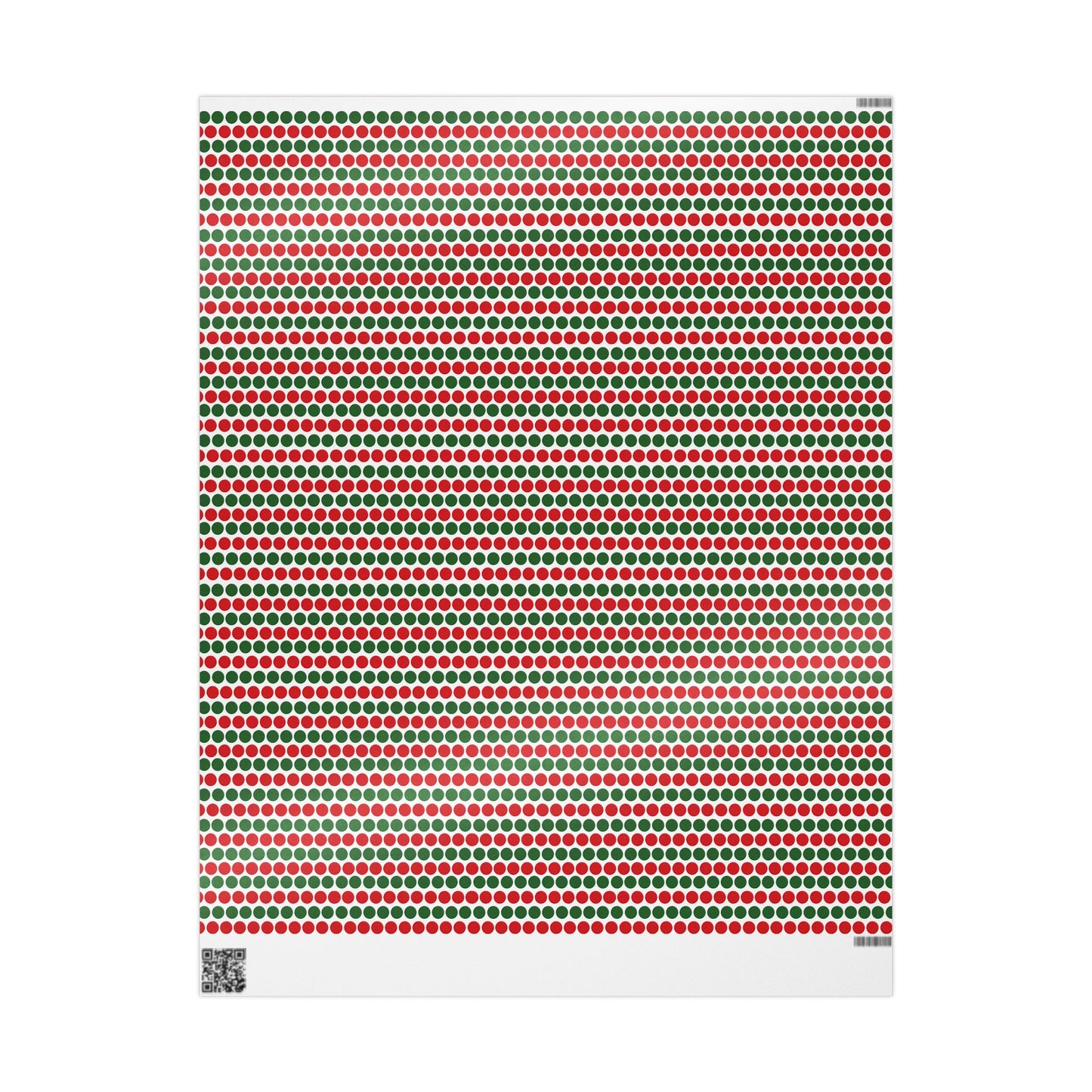 Christmas Polka Dot Stripes Wrapping Paper