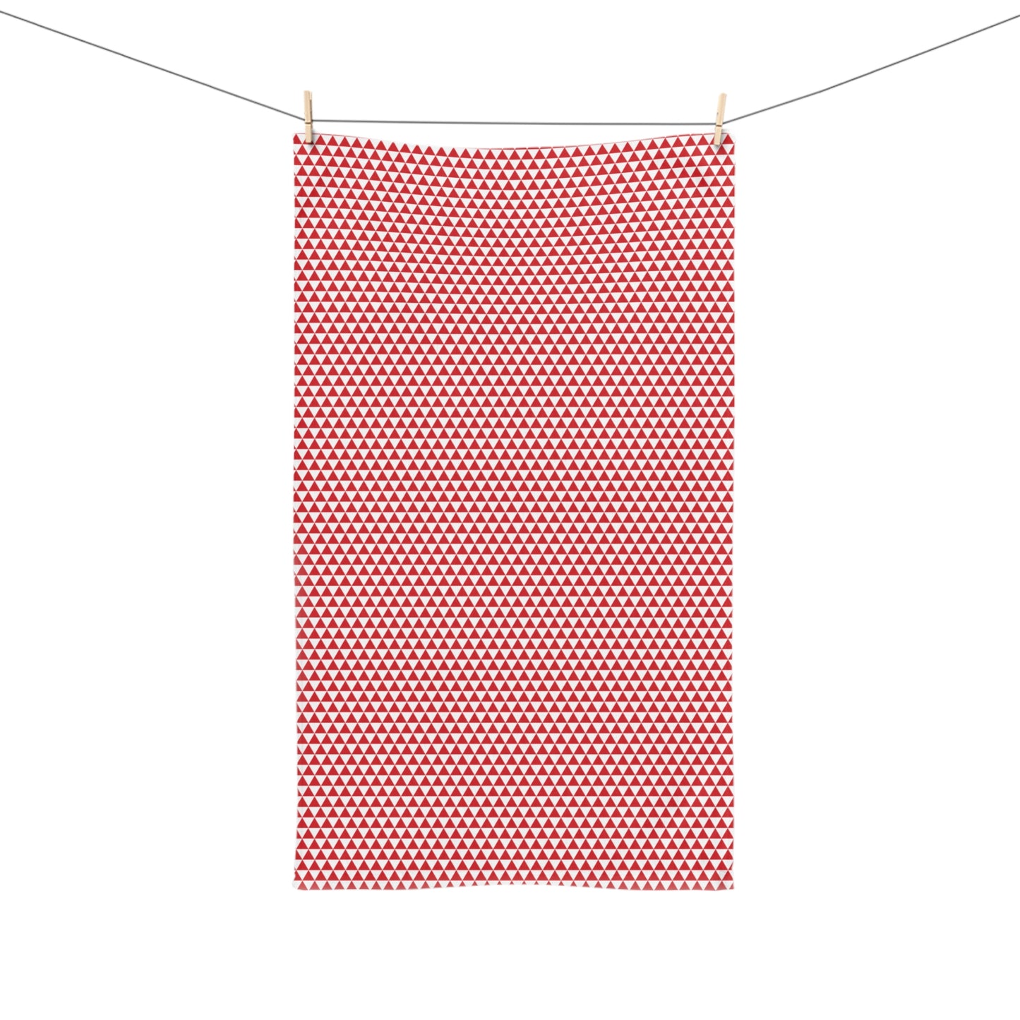 Red Triangles Hand Towel