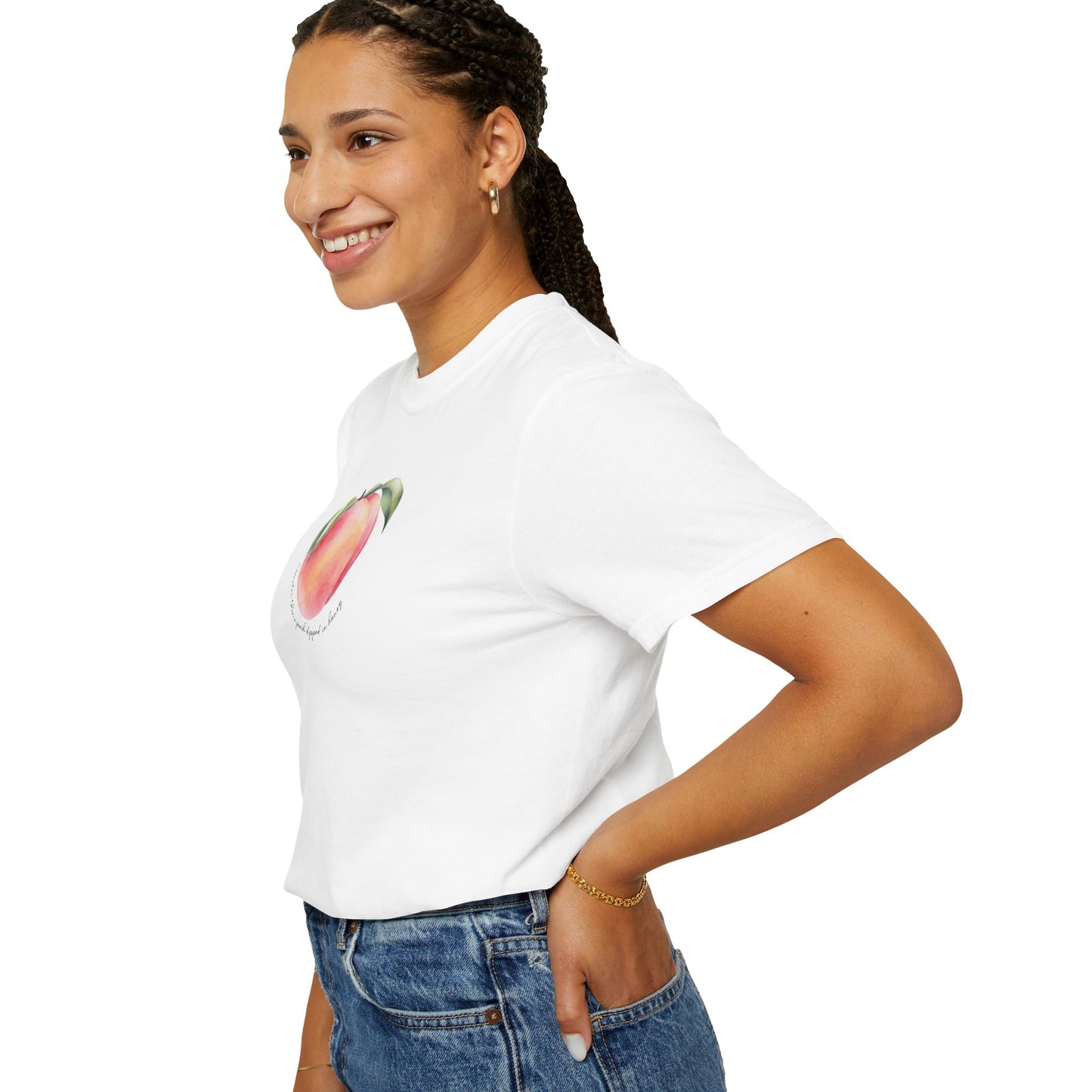 Sweeter Than A Peach In Honey Unisex Garment-Dyed T-shirt