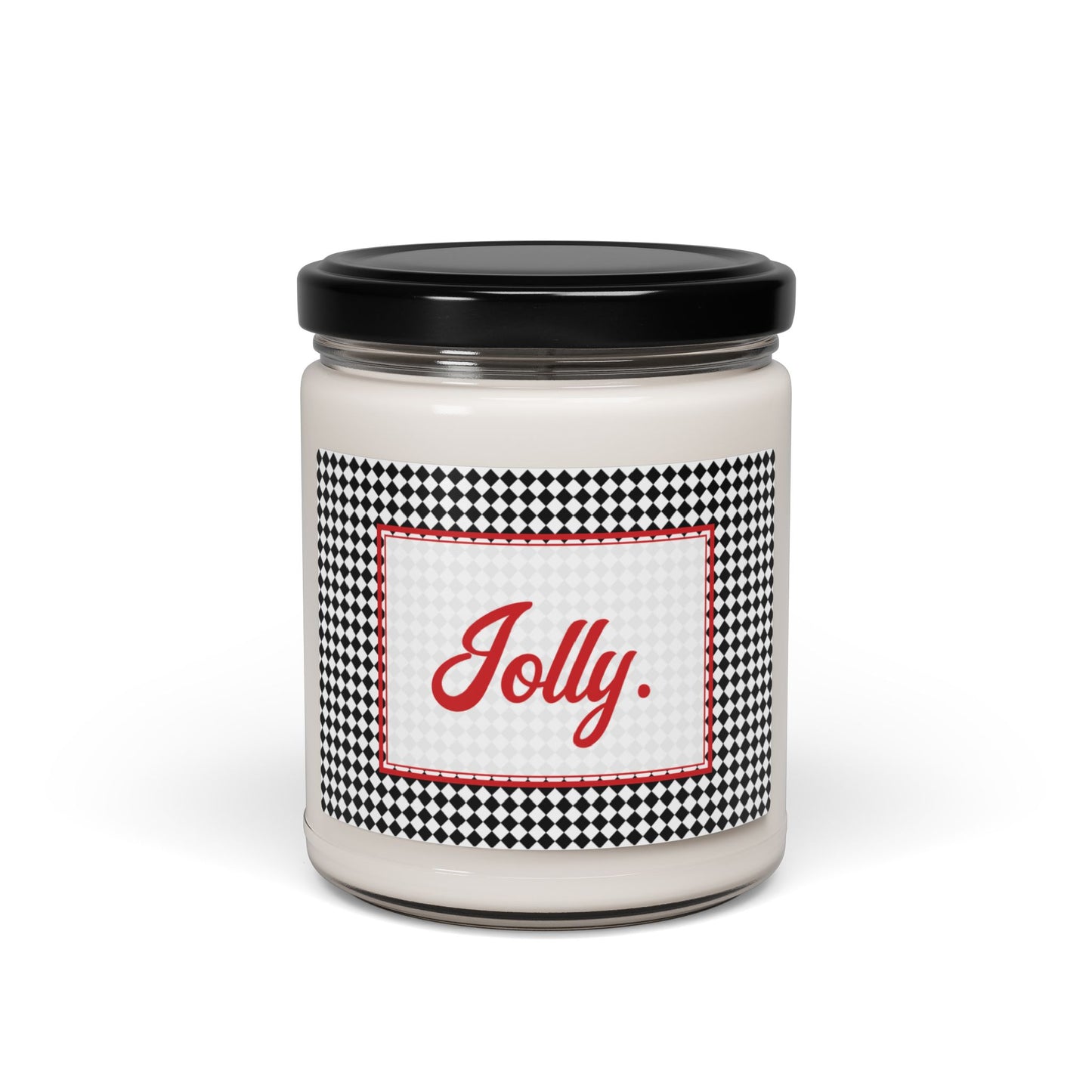 Jolly- Black Argyle Scented Soy Candle, 9oz