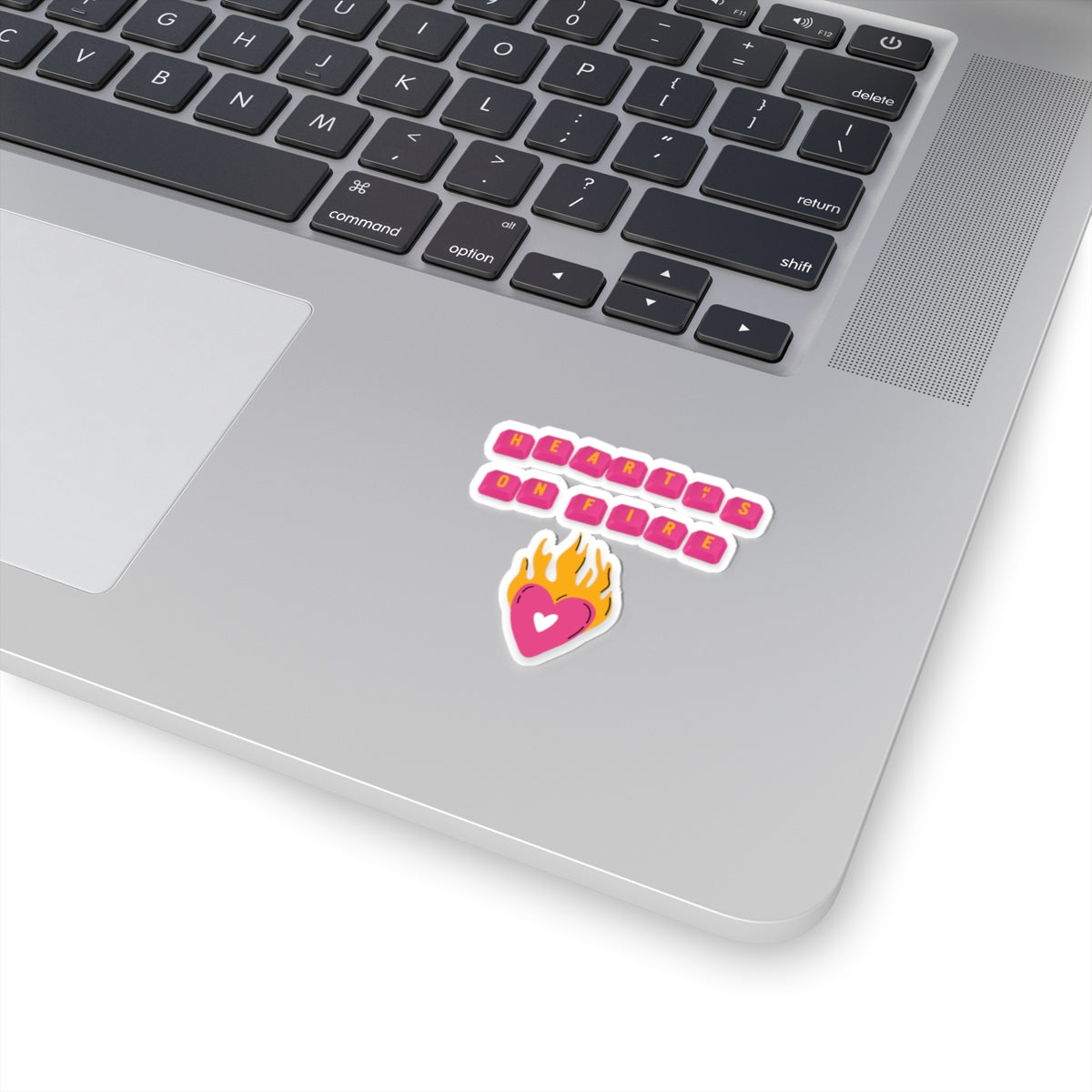 HEARTS ON FIRE Key Caps Flaming Heart Valentine Kiss-Cut Stickers