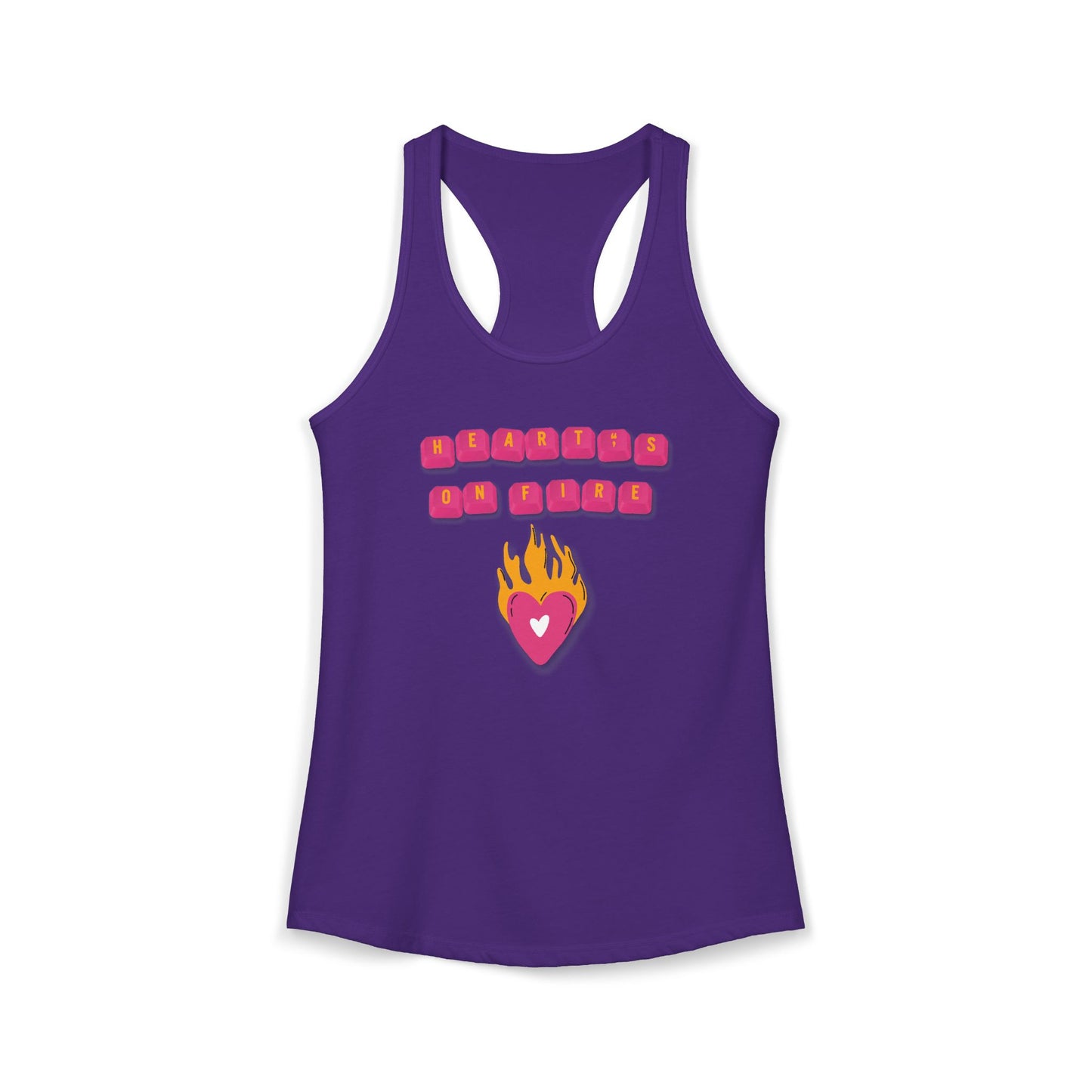 Heart's On Fire Key Caps Women's Ideal Racerback Tank