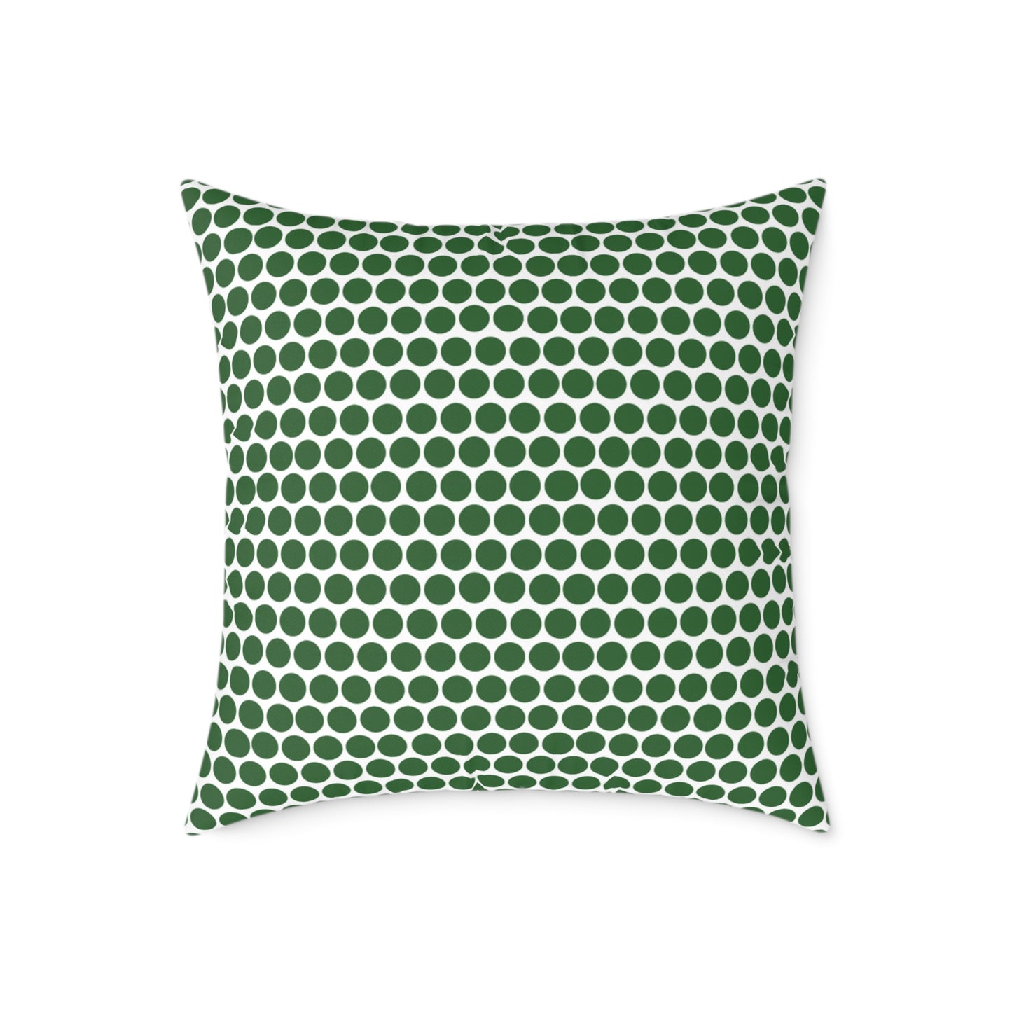 Green Polka Dot Christmas Decorative Pillow | Double‑Sided Poly Canvas Cushion, Vibrant Holiday Décor, 5 Sizes