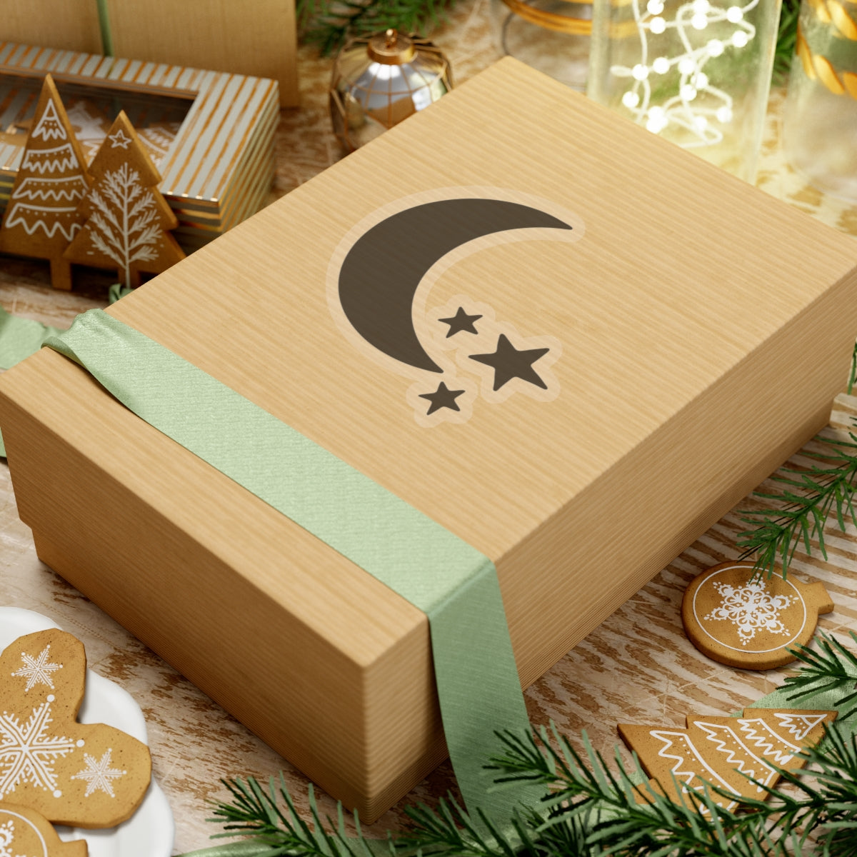 Moon & Stars Valentine Kiss-Cut Stickers