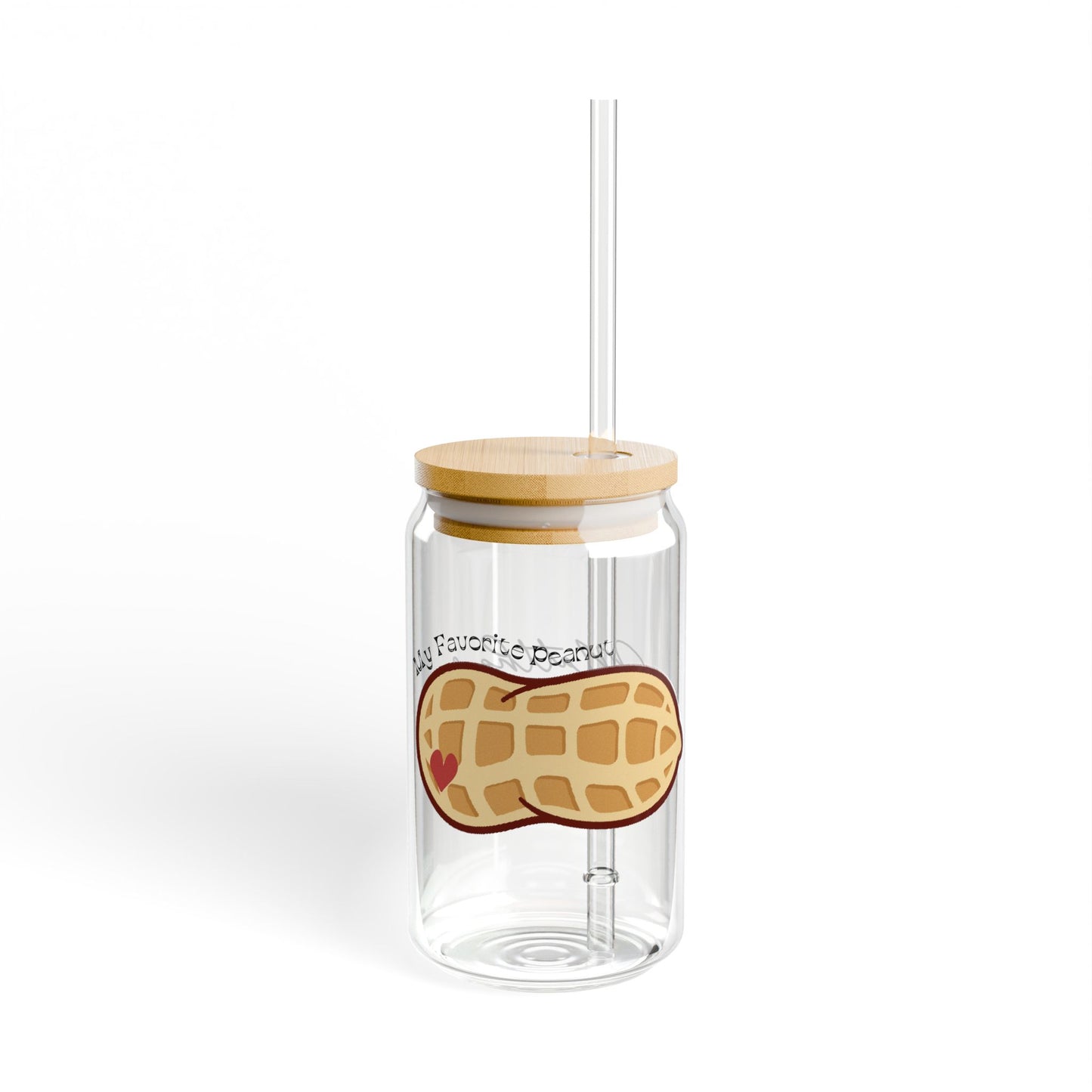 My Favorite Peanut Valentines Personalizable Custom Name Sipper Glass, 16oz