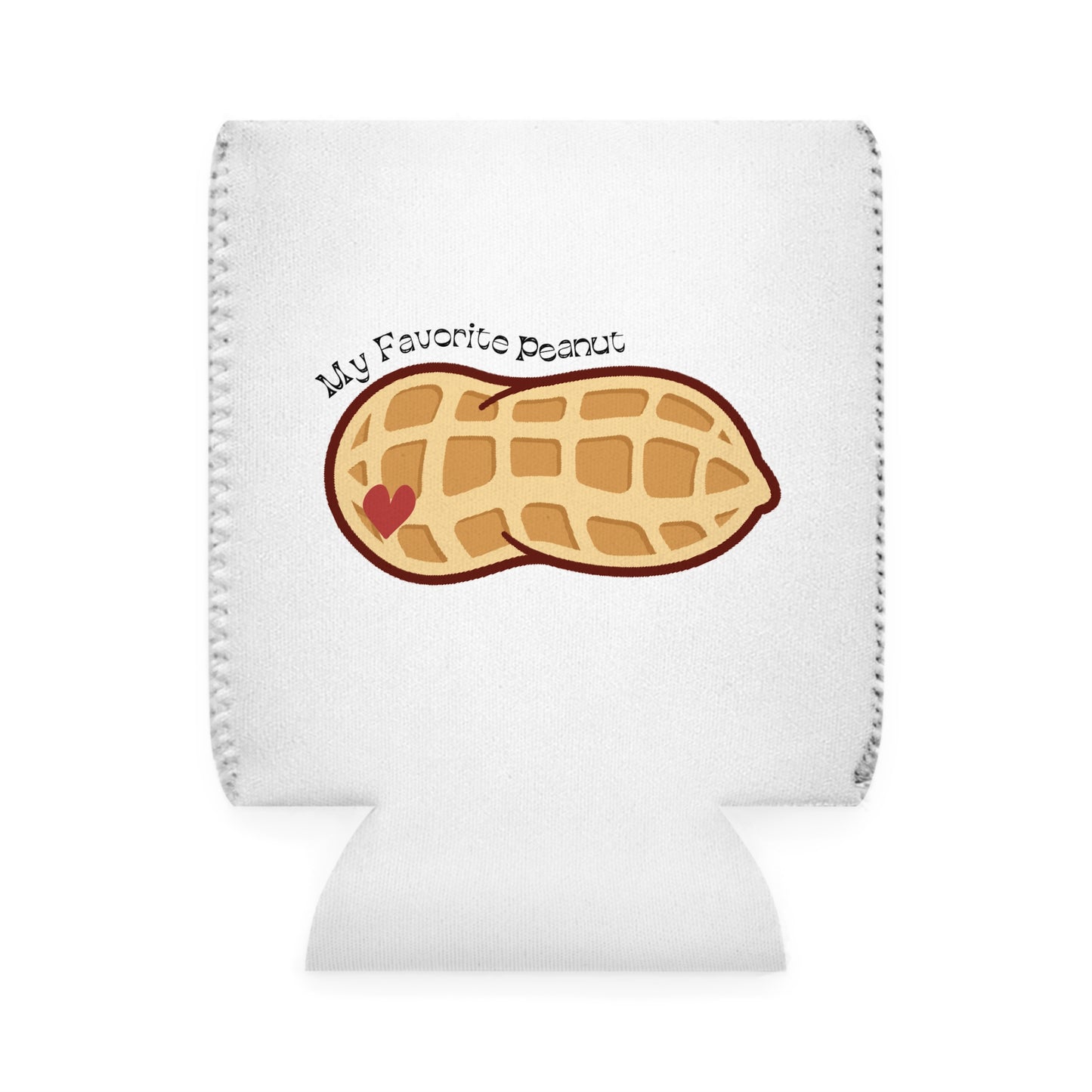 My Favorite Peanut Valentines Texas State Cut-Out Personalize Custom Name Can Cooler Sleeve