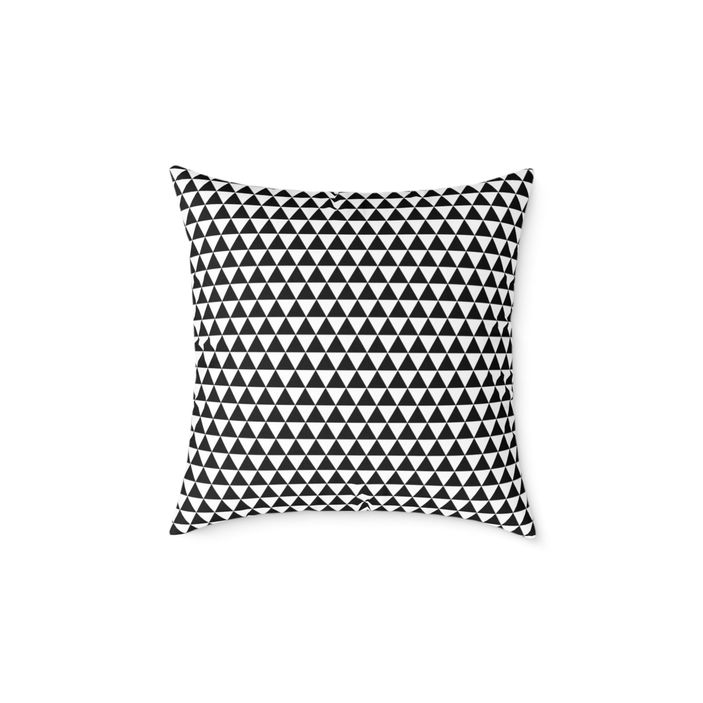 Black Triangle Christmas Decorative Pillow | Double‑Sided Poly Canvas Cushion, Vibrant Holiday Décor, 5 Sizes