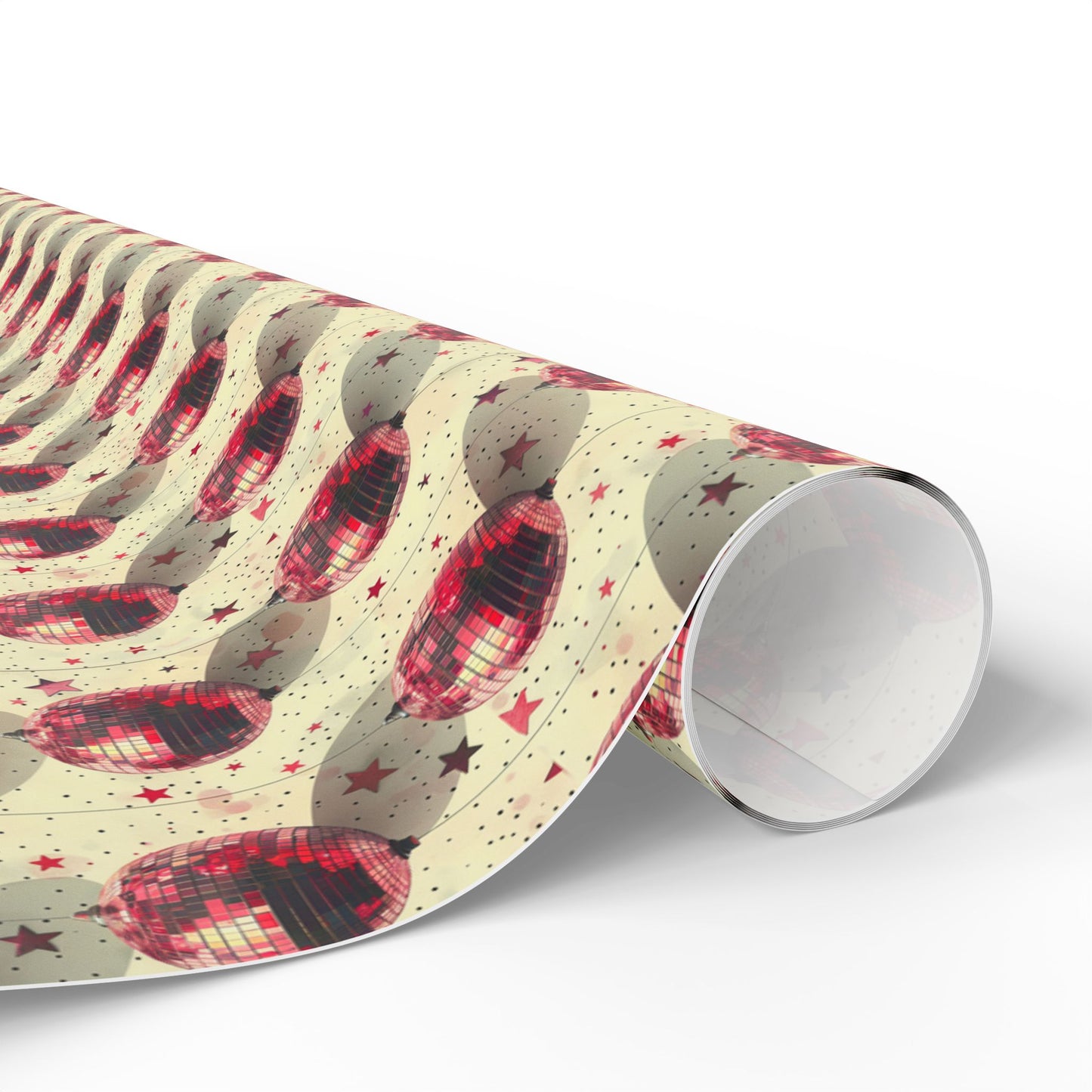 Disco Christmas Red Wrapping Paper