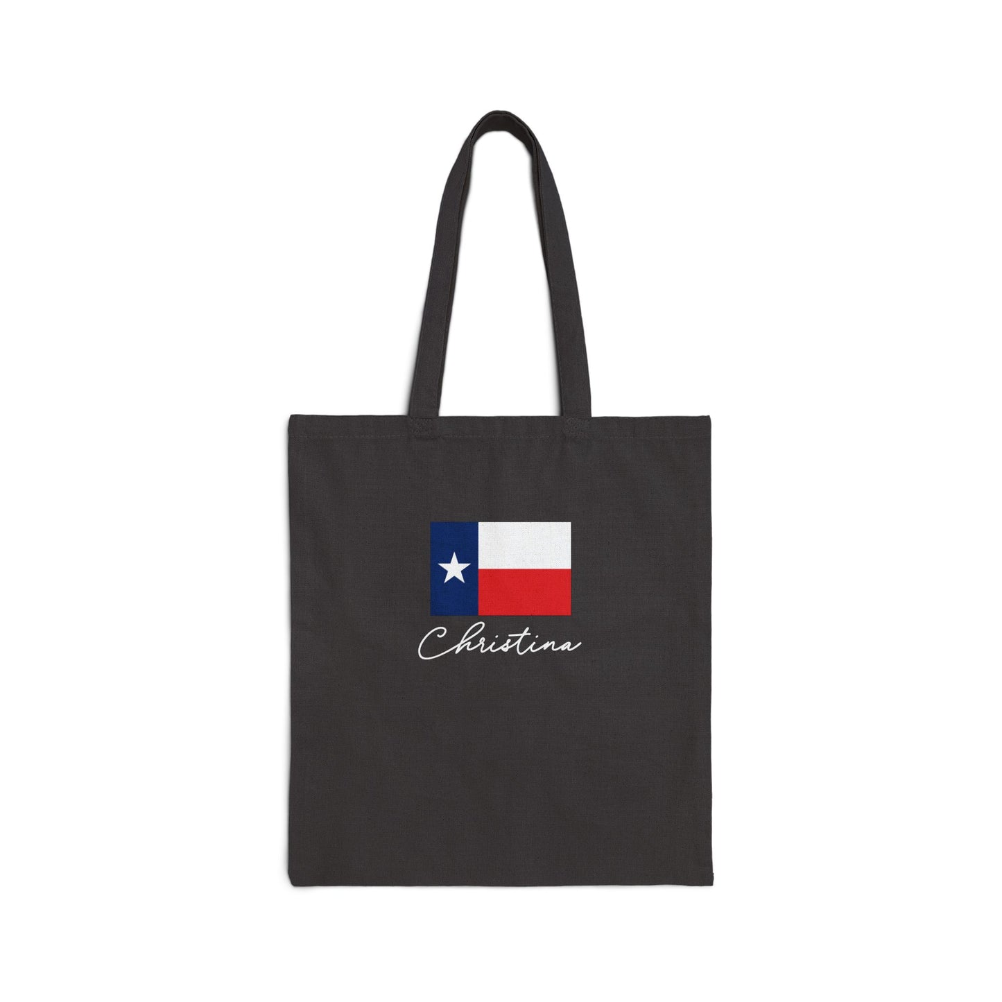 Happy Valentines LOVE Key Caps Texas Flag Personalize Custom Name Cotton Canvas Tote Bag