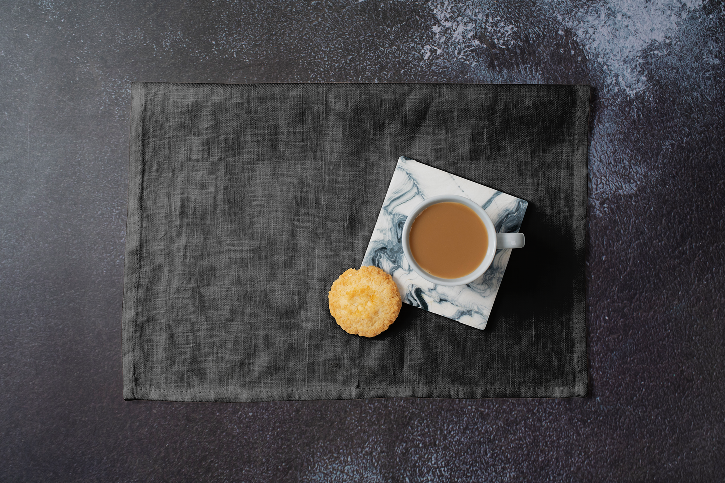 Black Holiday Placemat Set | 4 Washable Placemats, Chic Christmas Dining Table Decor