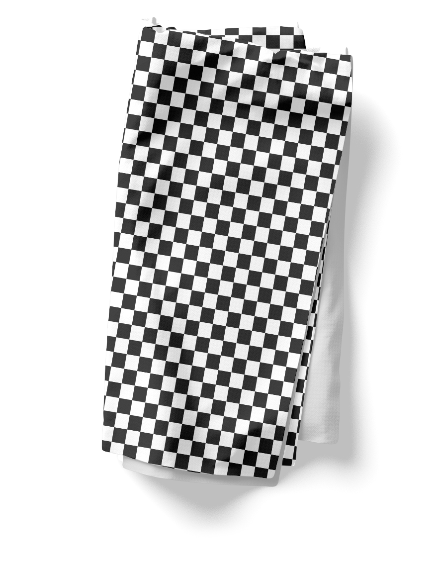 Black & White Check Polyester Napkins | Christmas Holiday Table Décor, Reusable Cloth Napkin Set, Festive Farmhouse Style