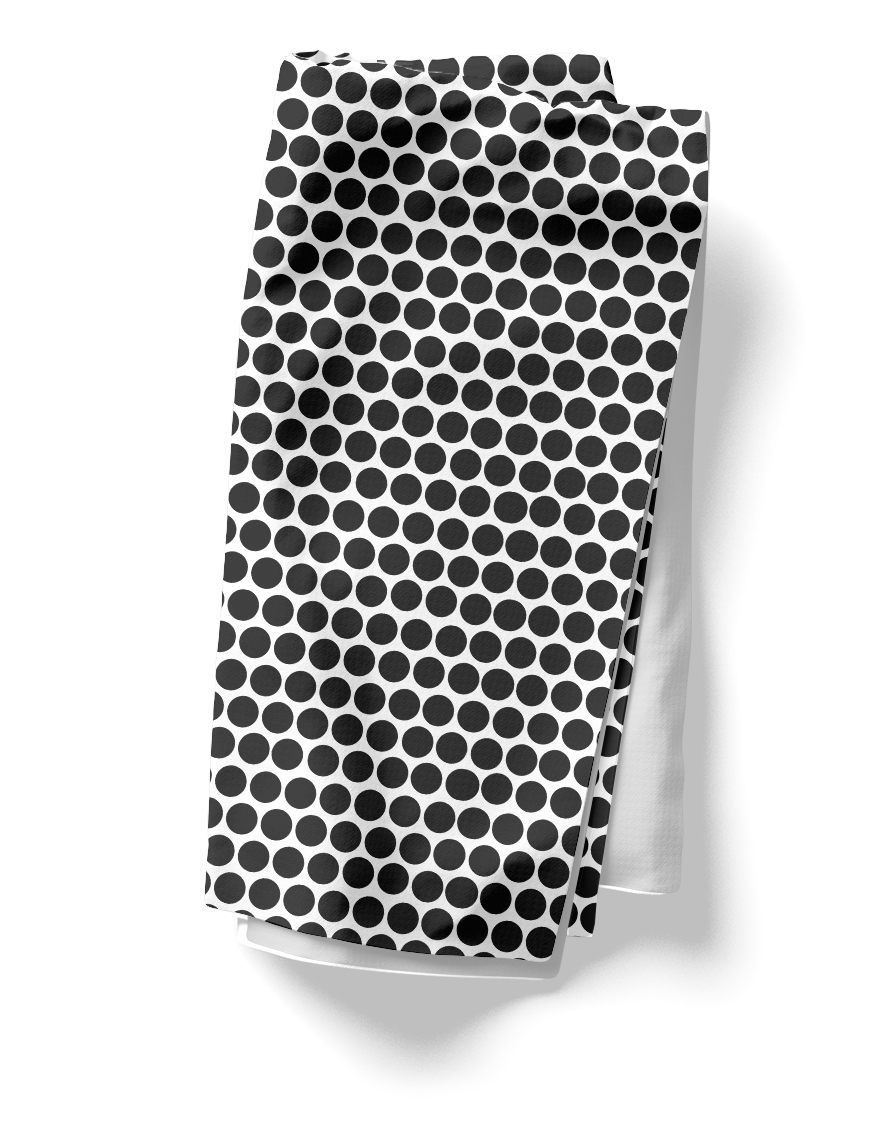 Black Polka Dot Polyester Napkins | Christmas Holiday Cloth Napkin Set, Bold Modern Farmhouse Dining Décor