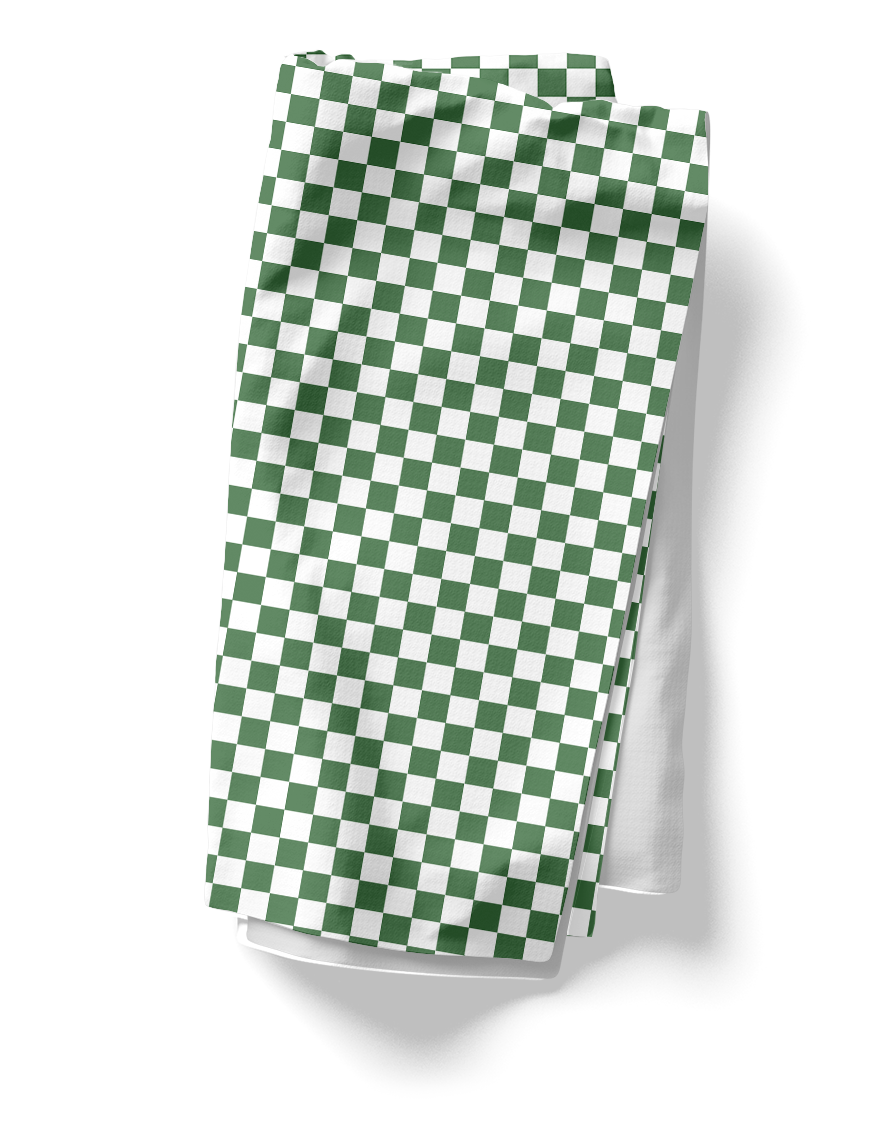 Green & White Check Polyester Napkins | Christmas Holiday Décor, Rustic Farmhouse Cloth Napkin Set, Reusable Holiday Linens