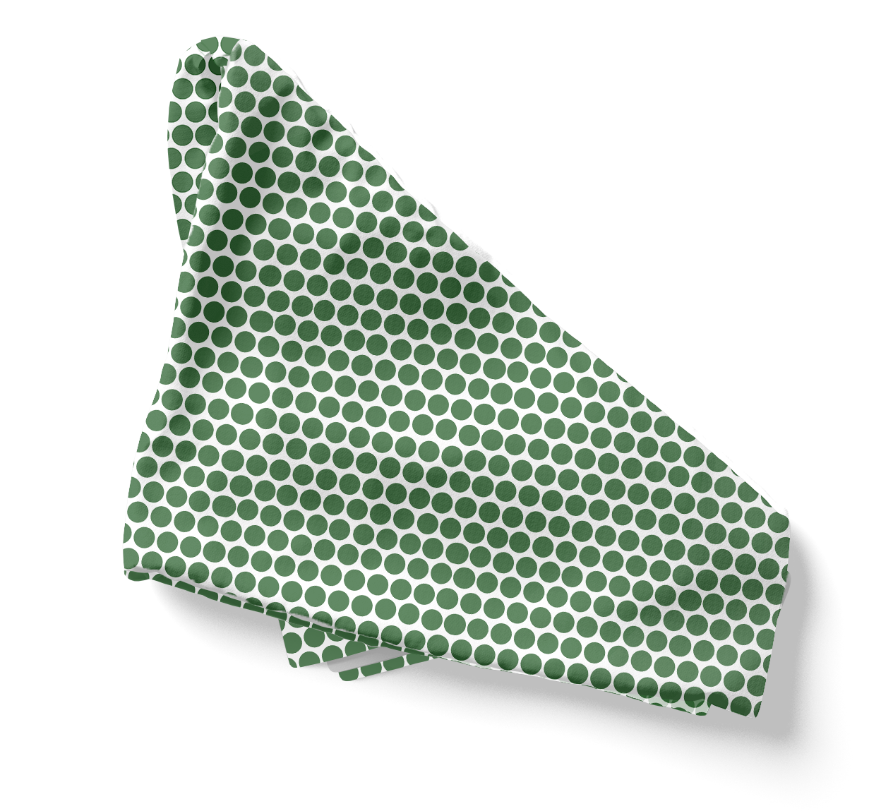 Green Polka Dot Polyester Napkins | Christmas Holiday Cloth Napkin Set, Festive Farmhouse Dining Décor