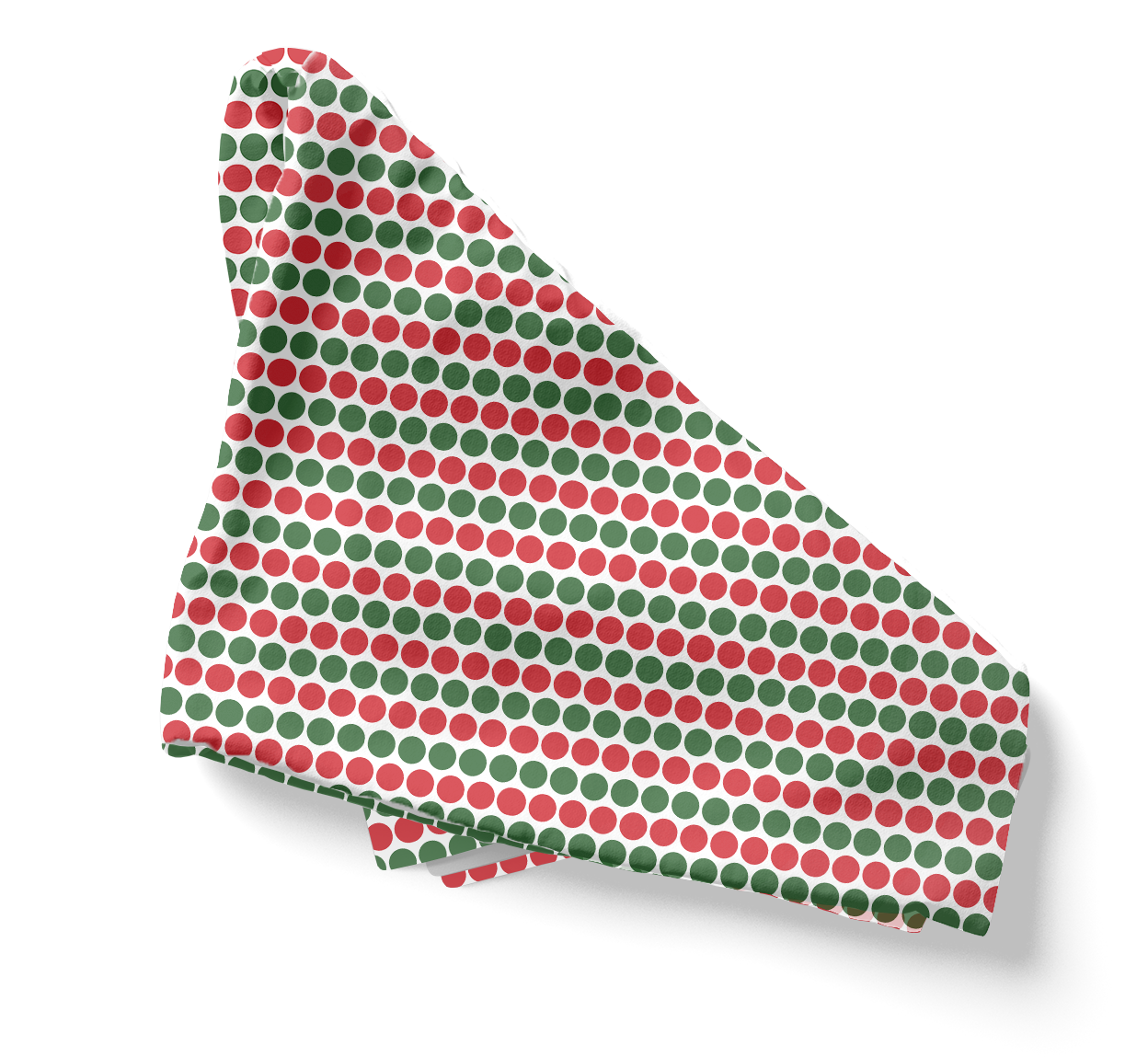 Red & Green Polka Dot Polyester Napkins | Christmas Holiday Cloth Napkin Set, Festive Farmhouse Dining Décor