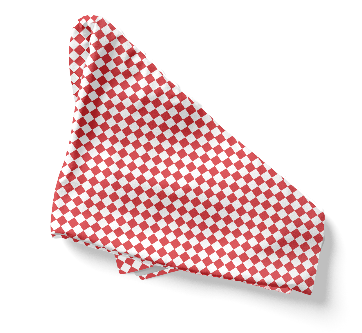 Red & White Argyle Polyester Napkins | Christmas Holiday Cloth Napkin Set, Festive Diamond Check Décor