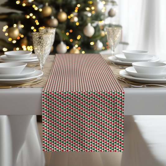 Christmas Triangles Party Table Runner