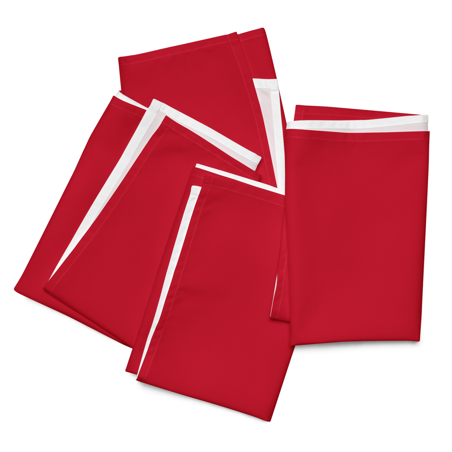 Red Holiday Napkin Set | 4 Washable Cloth Napkins, Festive Christmas Table Decor