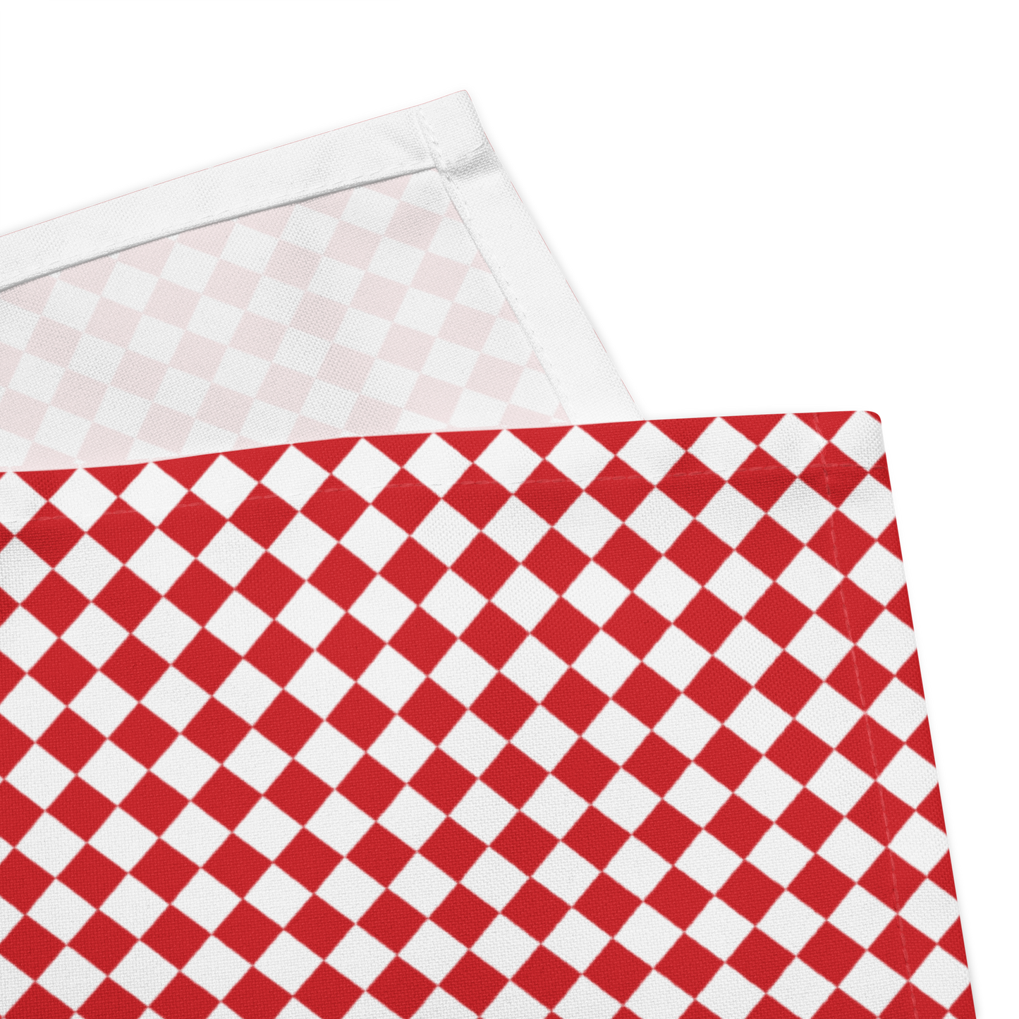 Red Triangle Polyester Napkins | Festive Christmas Holiday Cloth Napkin Set, Rustic Farmhouse Bold Dining Décor