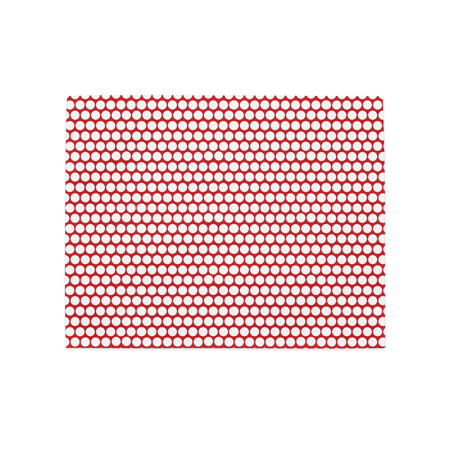 White Polka Dot on Red Polyester Placemats | Christmas Holiday Dining Décor, Festive Washable Farmhouse Table Mat Set