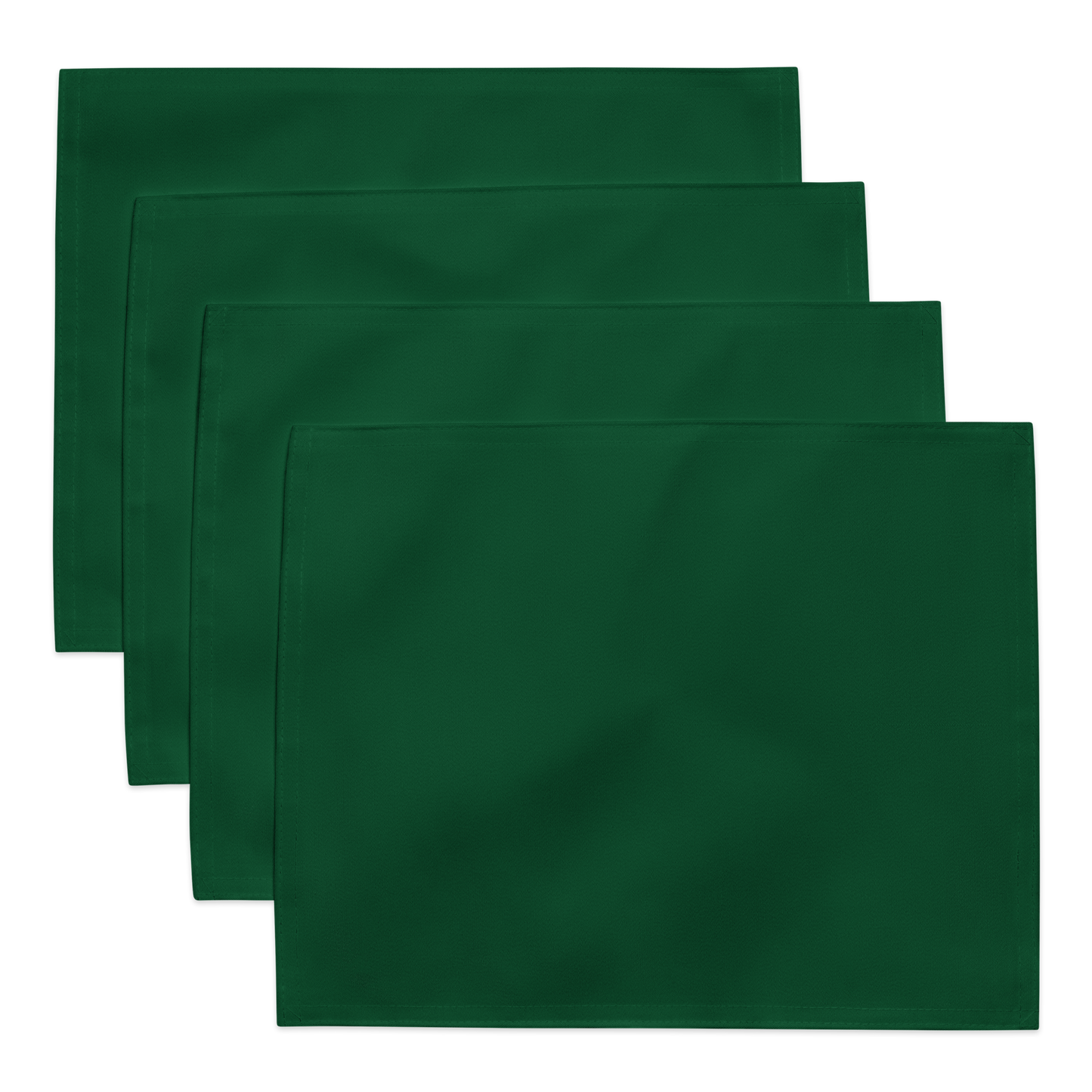 Green Holiday Placemat Set | 4 Washable Placemats, Festive Christmas Dining Table Decor