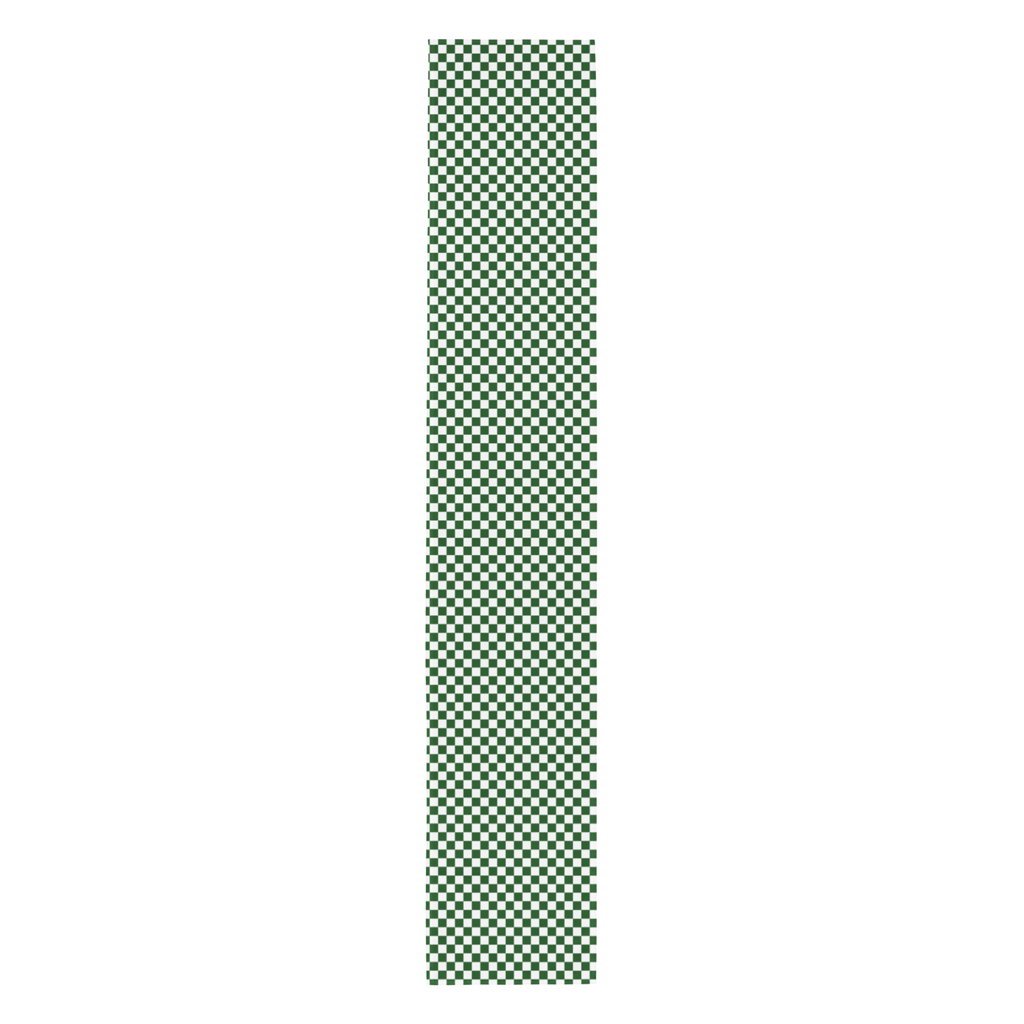 Green & White Gingham Plaid Christmas Table Runner – Festive Farmhouse Holiday Dining Decor, Rustic Checkered Tabletop Accent