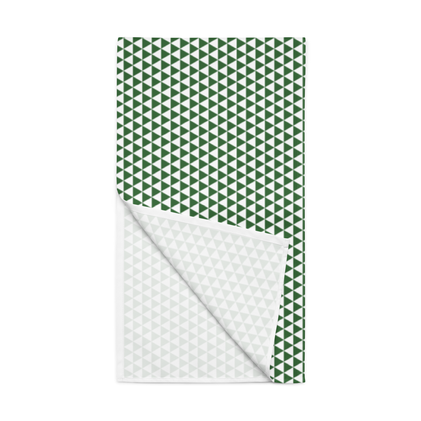 Green Triangle Christmas Table Runner | Bold Holiday Farmhouse Dining Room Décor, Festive Geometric Modern Table Accent