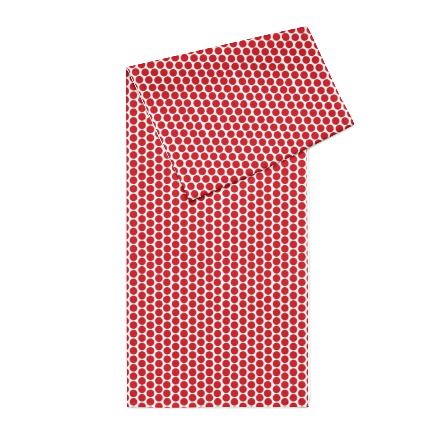 Red Polka Dot Christmas Table Runner | Bold Holiday Dining Room Décor, Festive Farmhouse Spot Pattern Accent