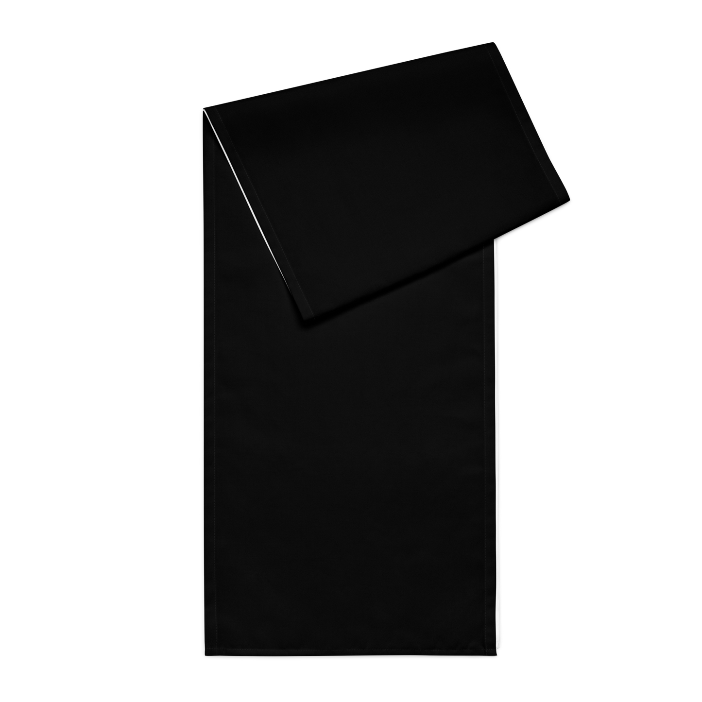 Black Christmas Table Runner | Washable Holiday Dining Decor, Modern Elegant Style