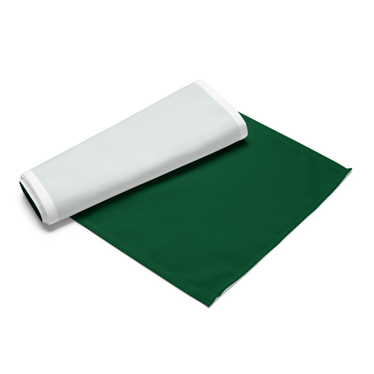 Green Christmas Table Runner | Washable Holiday Dining Decor, Festive Classic Style