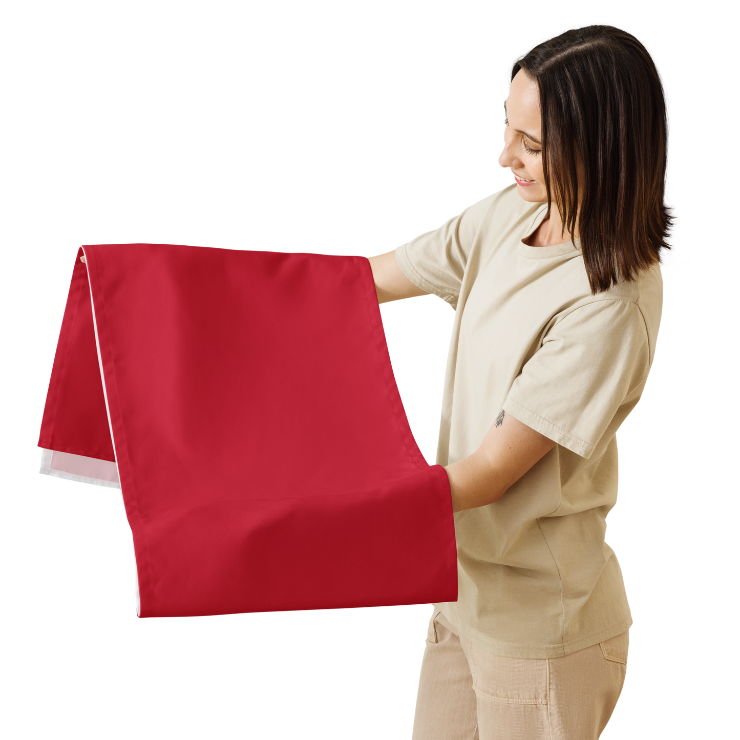 Red Christmas Table Runner | Washable Holiday Dining Decor, Festive Classic Style